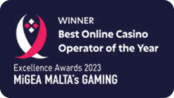 WINNER Best Online Casino Operator of the Year Excellence Awards 2023 MiGEA MALTA'S GAMING